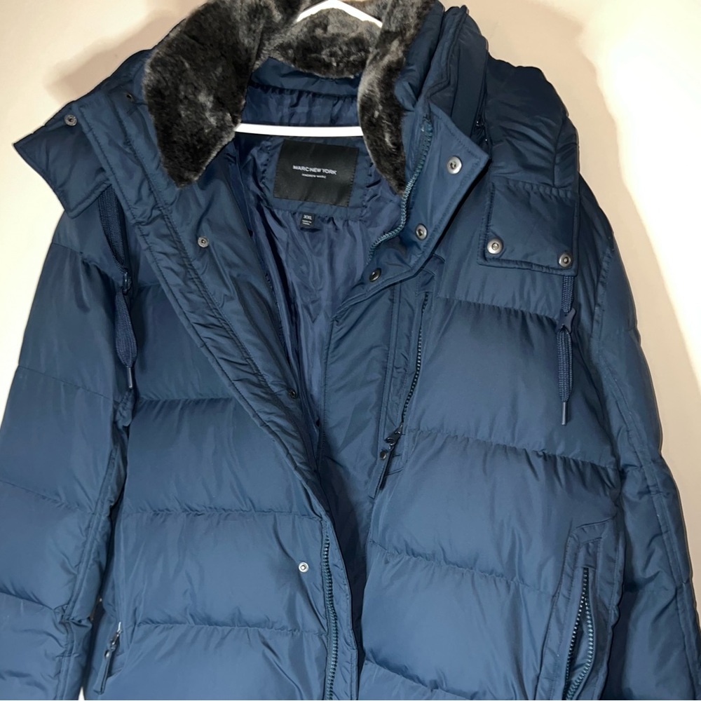 Marc New York Baltic Down Filled Fur Collar Hooded Puffer Coat Jacket - NWT - Picture 5 of 9